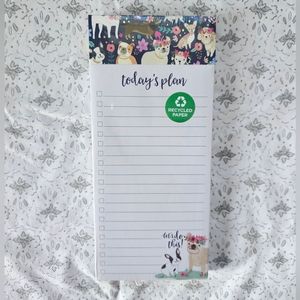 Clementine Floral Dog Magnetic Notepad